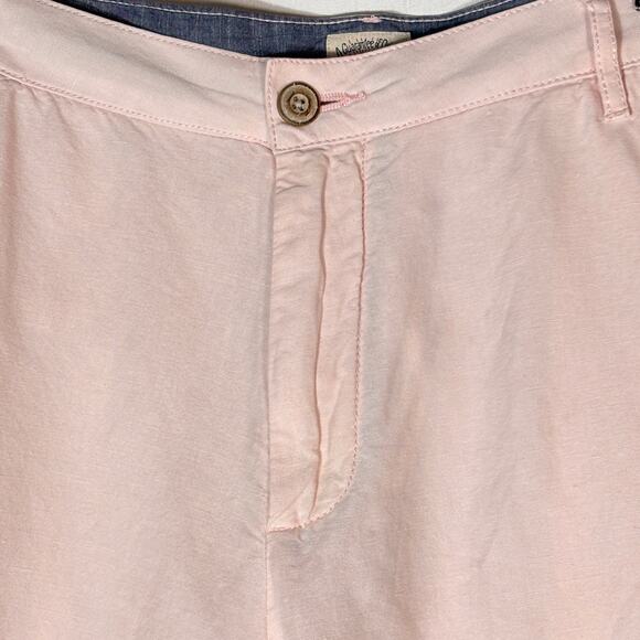 Faherty Tradewinds Linen Blend Shorts Mens 38 Chino Pink Knit Preppy‎ Beach - Picture 3 of 10